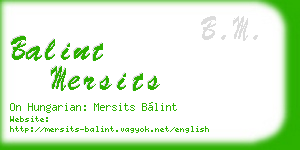 balint mersits business card